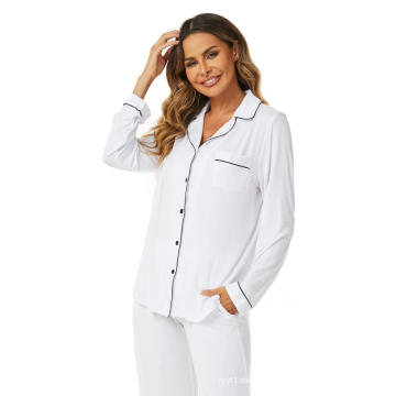 Femmes à manches longues Modal Viscose Pajamas SetWear